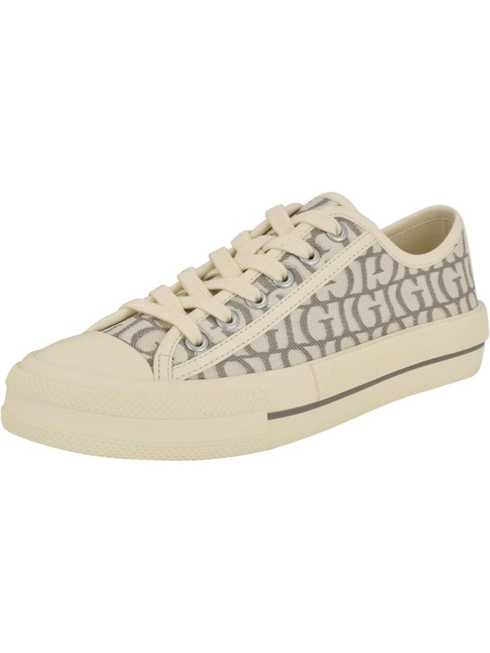 Womens Grey Off White Polyurethane Guess Carey G Pattern Casual Fashion Sneakers